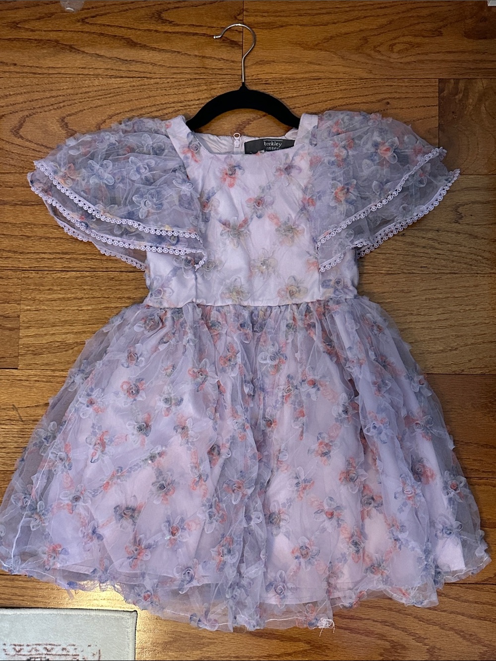 Little Girl Size 6 Lavender Floral Dress